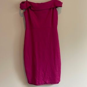 Lulus, size medium magenta/purple mini off the shoulder dress. Worn once!